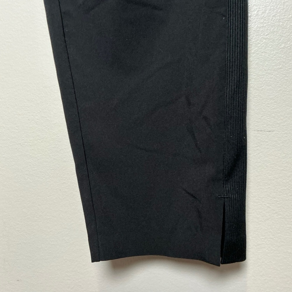 Athleta Brooklyn Ankle Pants Women Size 6 Black Ribbed Side Travel Excellent - Picture 3 of 8